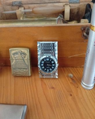 Lotto di accendini e porta sigarette Vintage Zippo