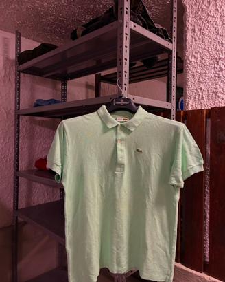 Polo lacoste verde menta taglia 42 come nuova