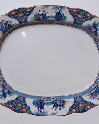 Antico vassoio di porcellana inglese - 44 x 34 cm