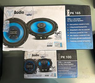 4 Casse auto Audio Design by Impact 165mm e 100mm