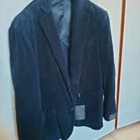 Blazer/giacca uomo taglia 50 blu navy velluto