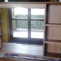 Specchiera bagno in legno