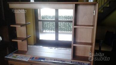 Specchiera bagno in legno