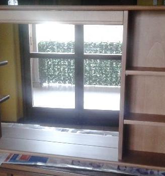 Specchiera bagno in legno