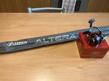 Mulinello Daiwa Fuego 3000 e canna Okuma Altera