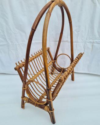 Porta riviste in rattan