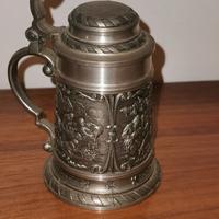Piccolo Boccale in peltro cesellato tedesco