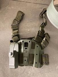 Blackhawk piastra cosciale serpa verde per fondina