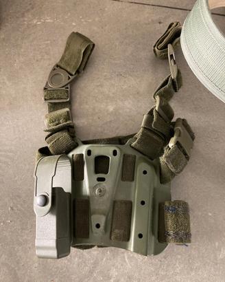 Blackhawk piastra cosciale serpa verde per fondina