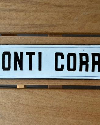 Insegna smaltata conti corrente anni 50