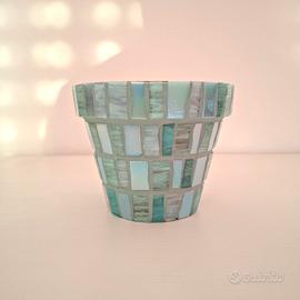 Vaso artigianale fatto a nano con Mosaico Bisazza