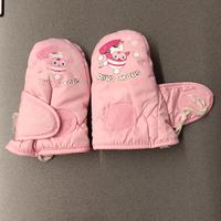 guanti da neve (moffole rosa) da bambina
