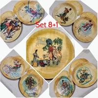 Piatti vintage bambù - Set 9