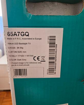 Smart TV QLED 65" Hisense 65A7GQ - PARI AL NUOVO