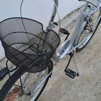 Bicicletta donna pieghevole con cestino