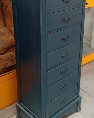 ANTICO MOBILE DIPINTO STILE SHABBY CHIC RESTAURATO