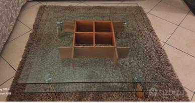 A.A.A !  Tavolino da salotto in vetro con ruote