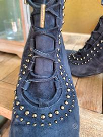 stivaletti le silla camoscio blu 