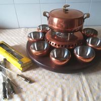 SET fondue Bourguignonne Vintage Rame girevole