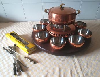 SET fondue Bourguignonne Vintage Rame girevole