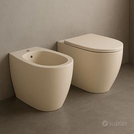 Sanitari a Terra Wc e Bidet Bull Panna