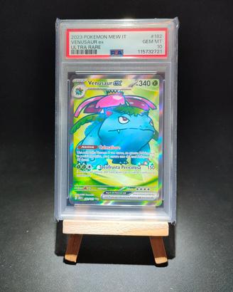 Venusaur Ex 182/165 PSA 10 Carta Pokemon 151 Ita