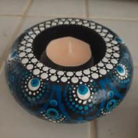 Portacandele posacenere portacenere decorato mano