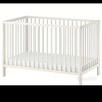 Lettino bimbo culla in legno bianco tipo next2me 