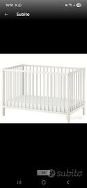 Lettino bimbo culla in legno bianco tipo next2me 