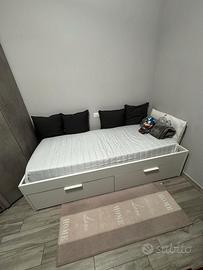Letto IKEA BRIMNES 80x200 con 2 cassetti + doghe