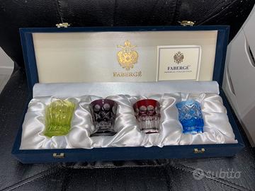 Crystal Nazdrovia di Imperial Faberge set di 4