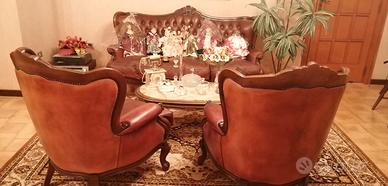 Divano in Cuoio e pelle Completo con poltrone