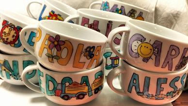 Tazze dipinte a mano