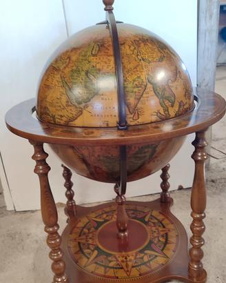 Mappamondo Mobile Bar Vintage "Mazza Rino" 