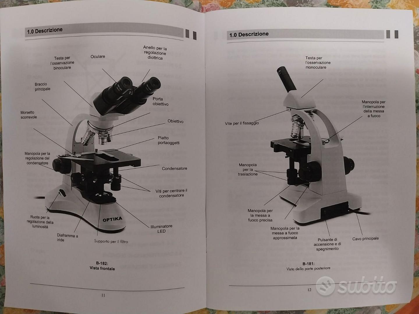 Condensatore Per Microscopio Biologico 1.25 NA - Accessorio Diametro 37mm, Per Migliorare Illuminazione E Risoluzione