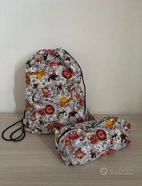 set zaino e astuccio