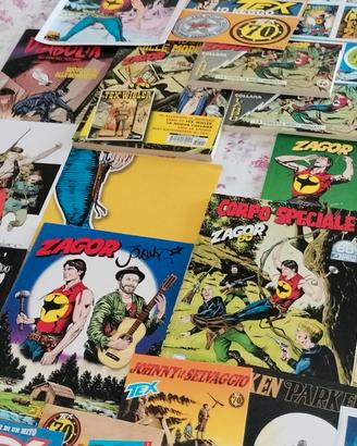 fumetti, adesivi e altro 