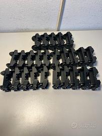 25x LEGO 2878c02 Assale treno completo + ruote
