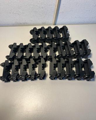 25x LEGO 2878c02 Assale treno completo + ruote