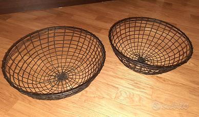 Ceste in metallo nero per frutta nr 2