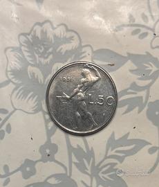 moneta vintage di 50 lire del 1981 a 30€