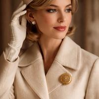 Spilla placcata oro firmata anni 60