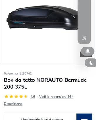 Box da tetto NORAUTO Bermude 200 375L