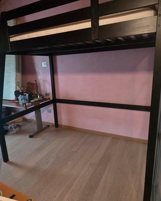Letto a soppalco una piazza e mezza + materasso