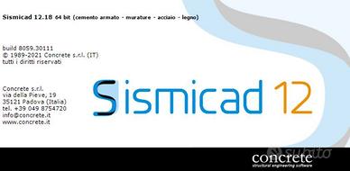 Licenza Concrete SISMICAD FULL progetti strutture