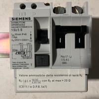 Salvavita Differenziale Siemens 5SU3 da 15A