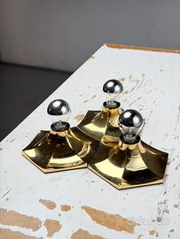 Applique Fosnova 508 oro Space Age - Set di 3