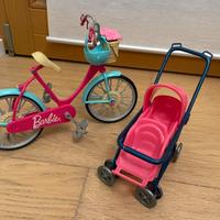 Bicicletta e passeggino Barbie