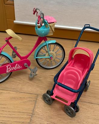 Bicicletta e passeggino Barbie