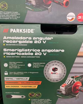 Smerigliatrice angolare Parkside 20v